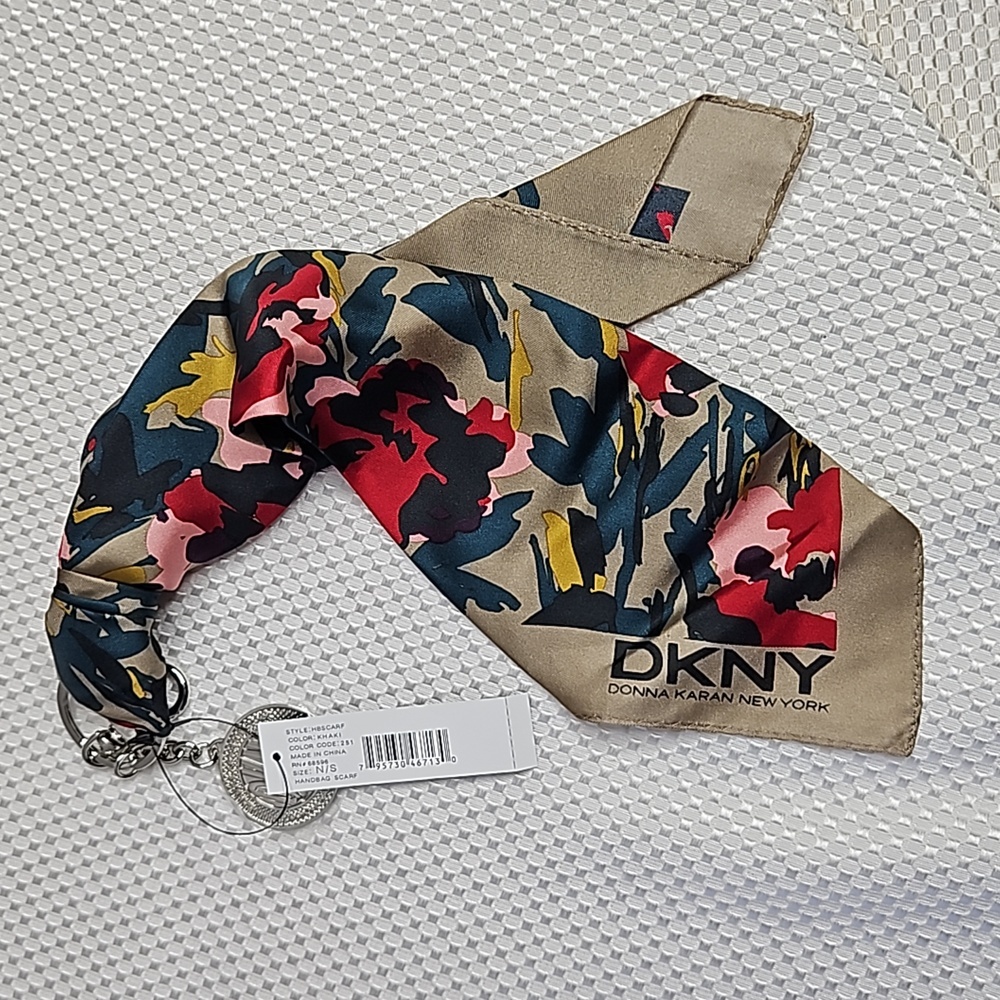 Donna Karan Handbag Scarf-khaki - Picture 7 of 7